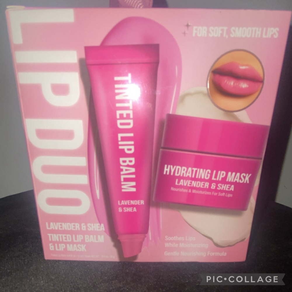 Lavender & Shea Tinted Lip Balm and Hydrating Lip Mask Set